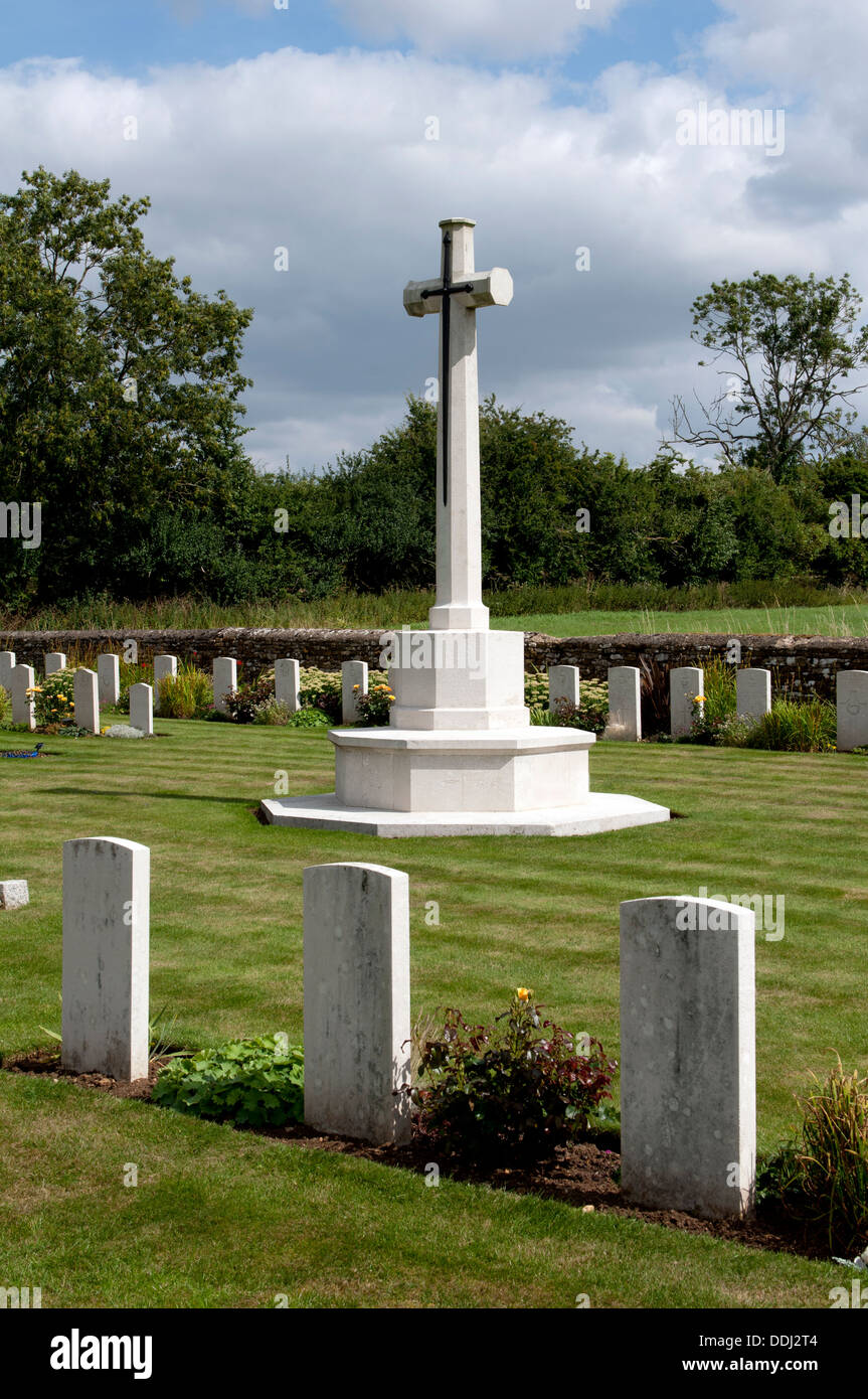 RAF cemetery, St. Peter`s churchyard, Little Rissington, Gloucestershire, England, UK Stock Photo
